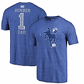 Indianapolis Colts Royal Greatest Dad Retro Tri-Blend NFL Pro Line by Fanatics Branded T-Shirt,baseball caps,new era cap wholesale,wholesale hats